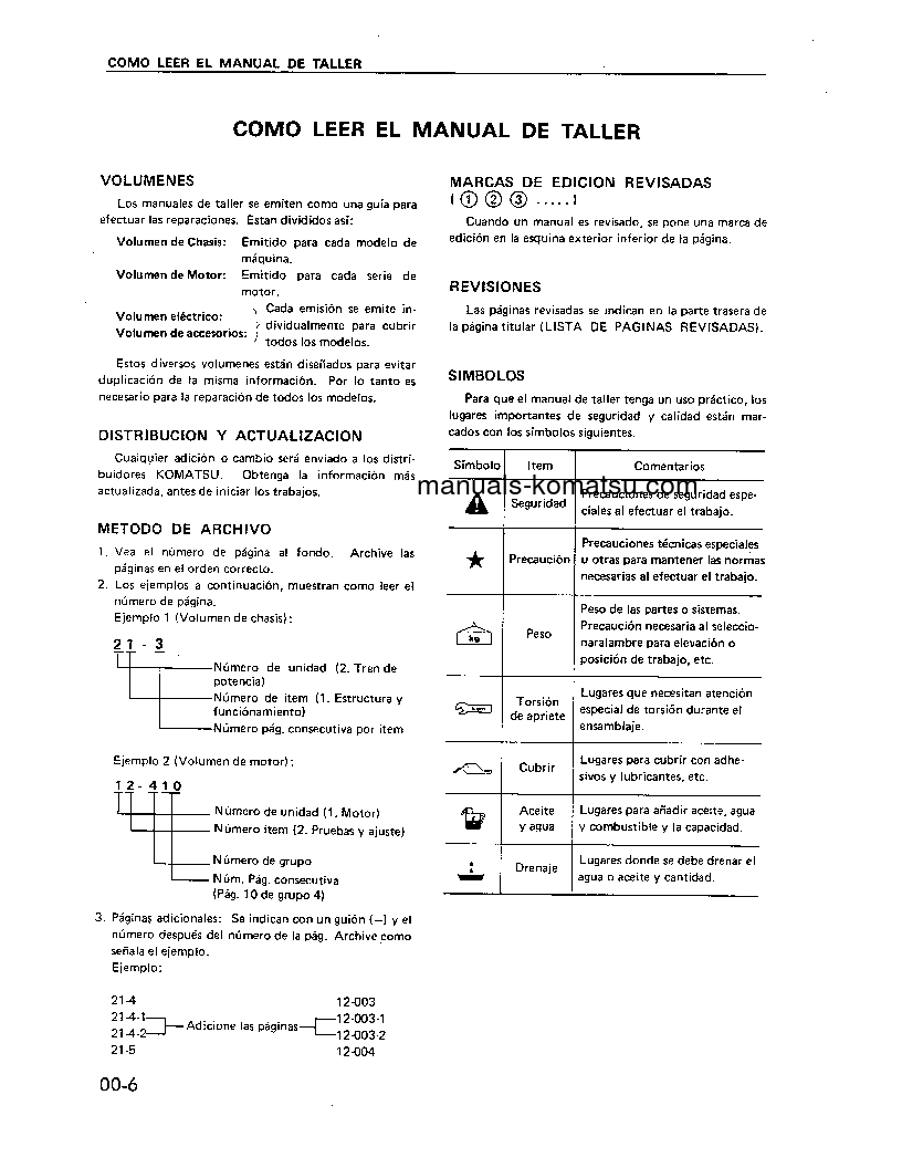 Protected: WD420-1(JPN) S/N 10101-UP Shop (repair) manual (Spanish)