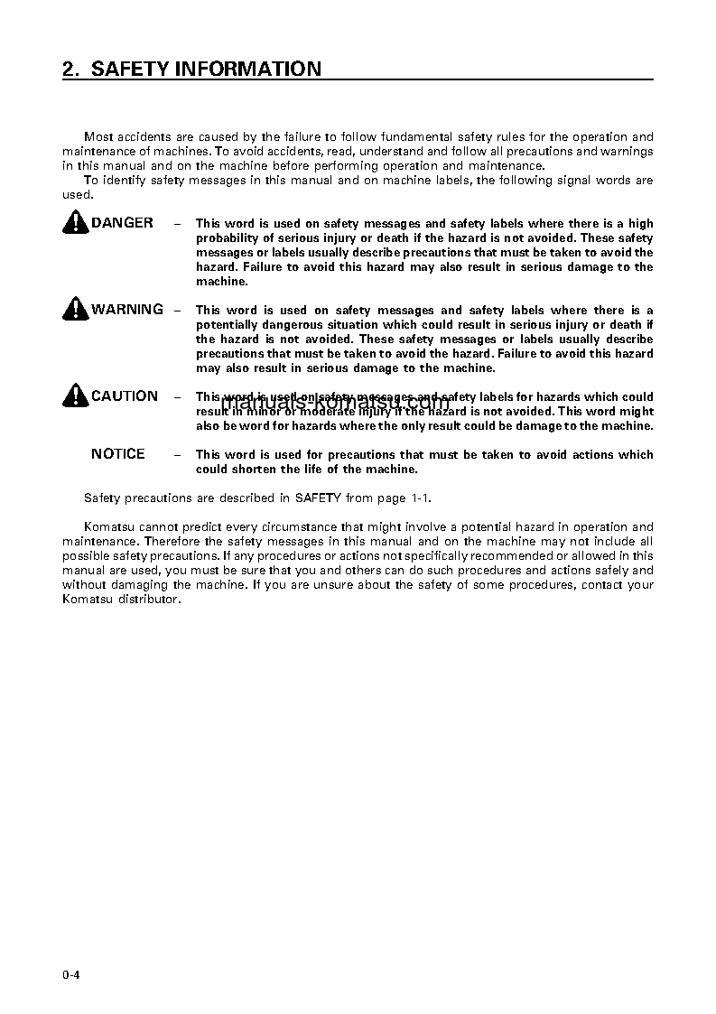 Protected: WA800-3(JPN) S/N 50009-50090 Operation manual (English)