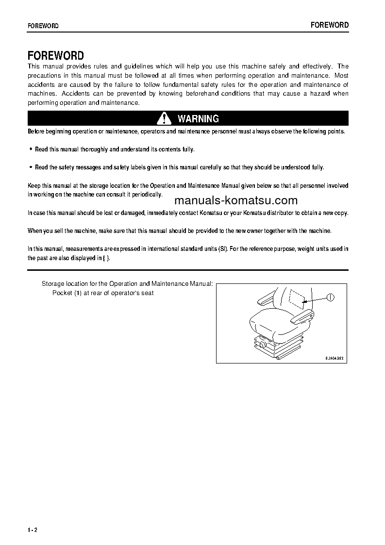 Protected: WA320-5(JPN) S/N 60001-60675 Operation manual (English)