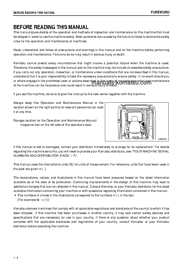 Protected: PC600LC-8(JPN) S/N 30001-55244 Operation manual (English)