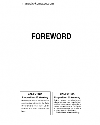 PC400-7(JPN)-E0, WORK EQUIPMENT GREASE 500H S/N 60001-UP Operation manual (English)