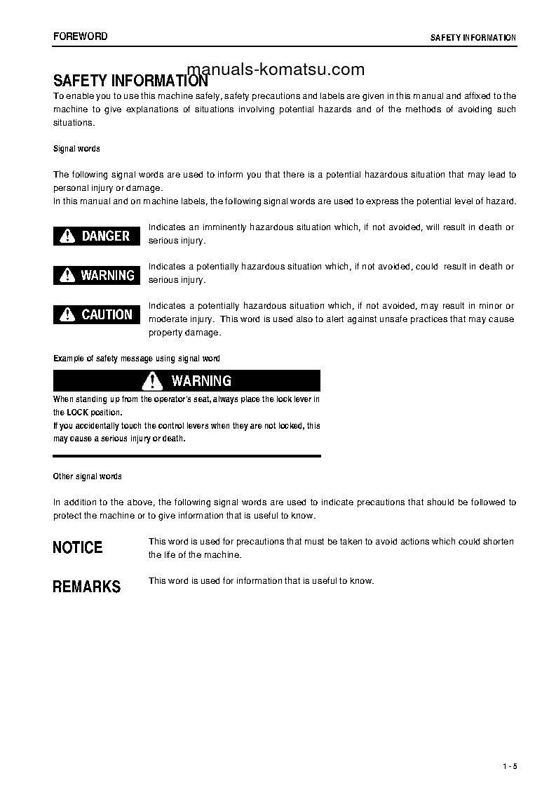 Protected: D375A-5(JPN)-E0 S/N 50001-50064 Operation manual (English)