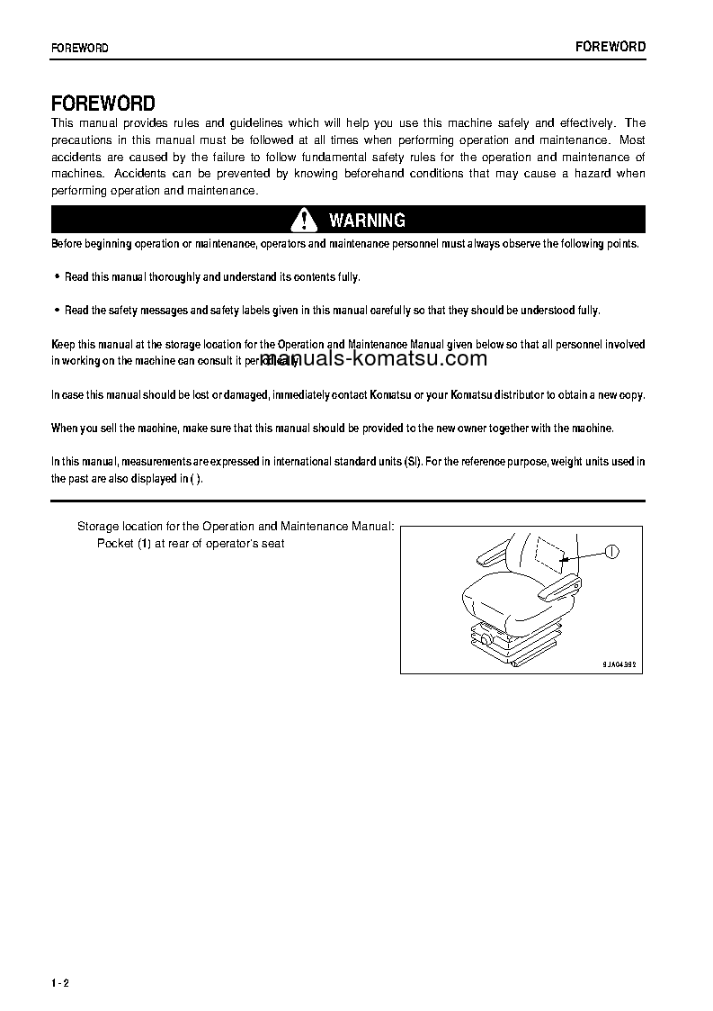 Protected: WA250-5(JPN) S/N 70570-72301 Operation manual (English)