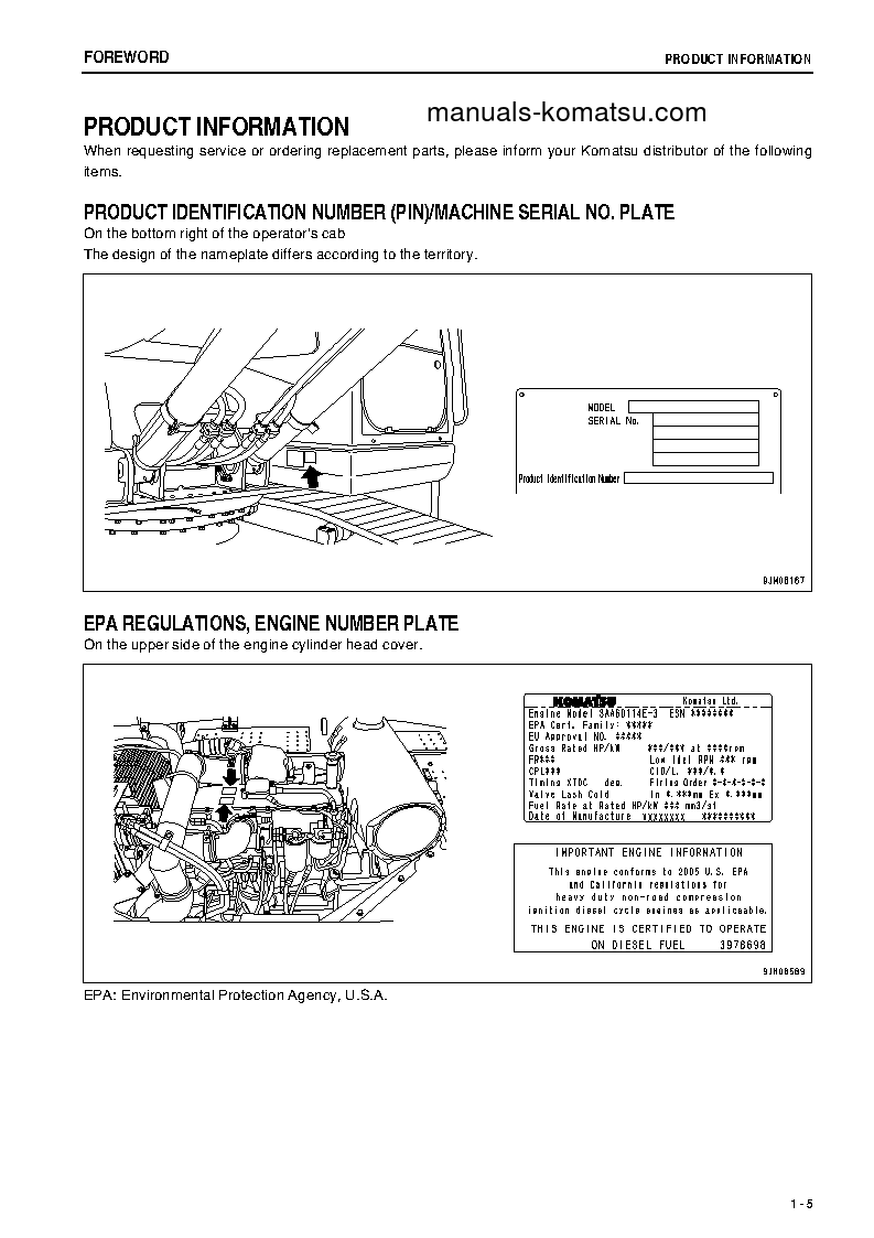 Protected: PC350-8(THA)-M0 S/N C90415-UP Operation manual (English)