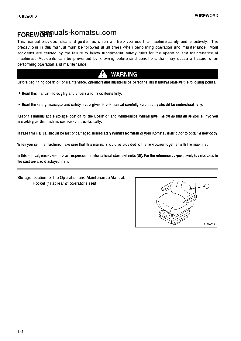 Protected: WA320-5(JPN) S/N 61338-62024 Operation manual (English)