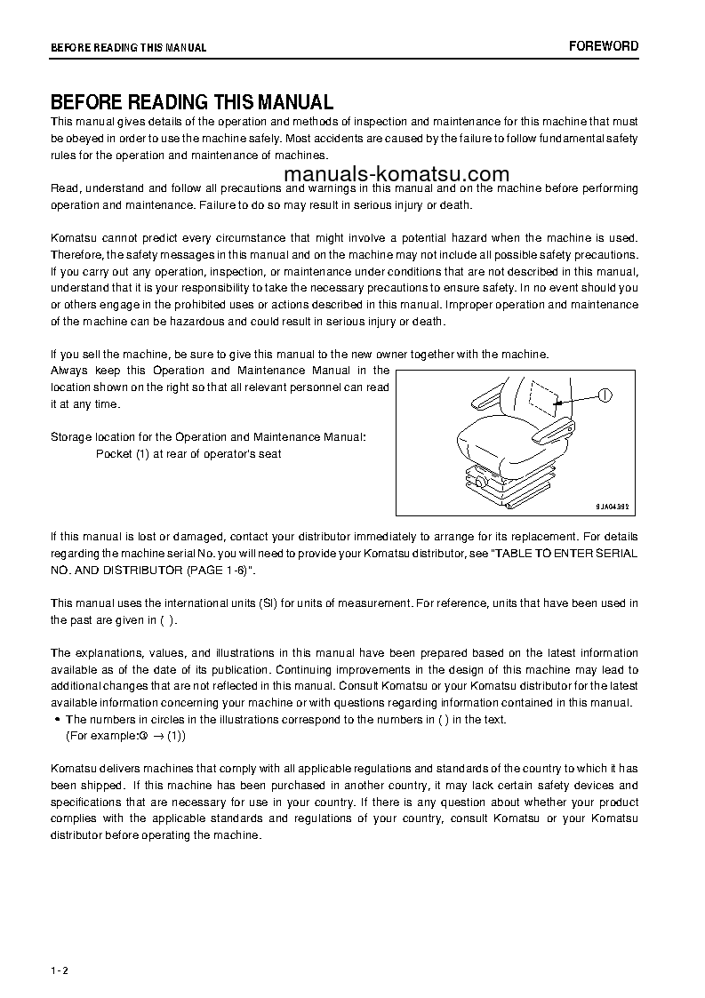 Protected: WA320-6(JPN) S/N 70001-70586 Operation manual (English)