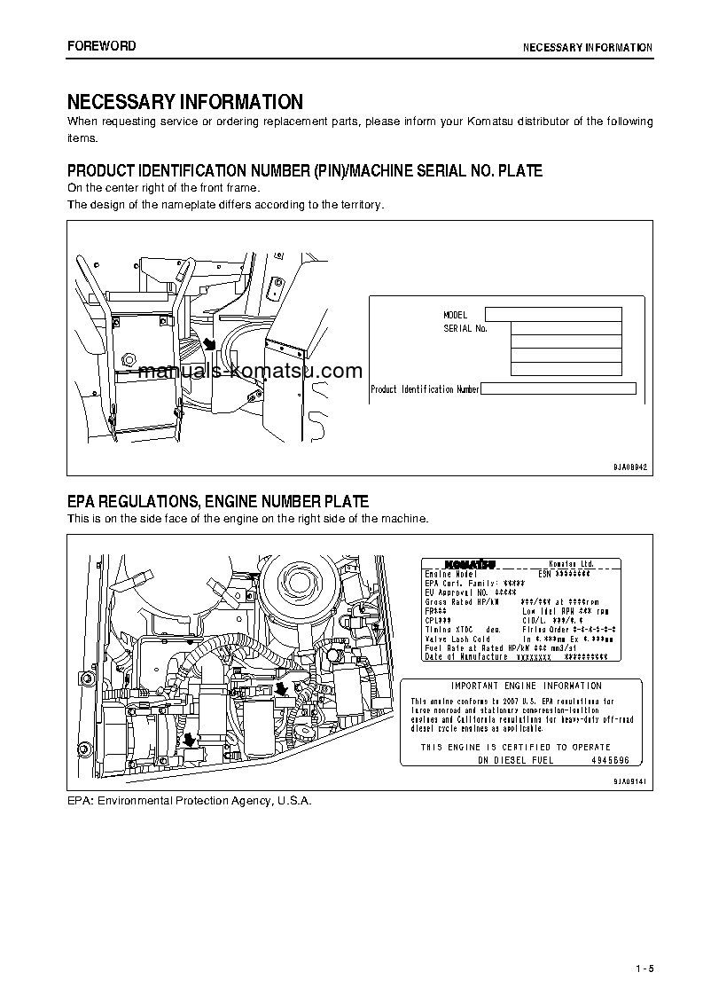 Protected: WA320-6(JPN) S/N 70001-70586 Operation manual (English)