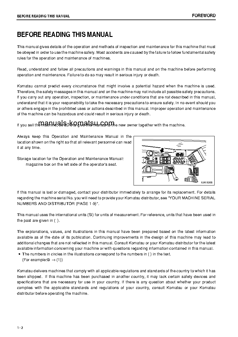 Protected: PC2000-8(JPN)–30C DEGREE S/N 20001-UP Operation manual (English)