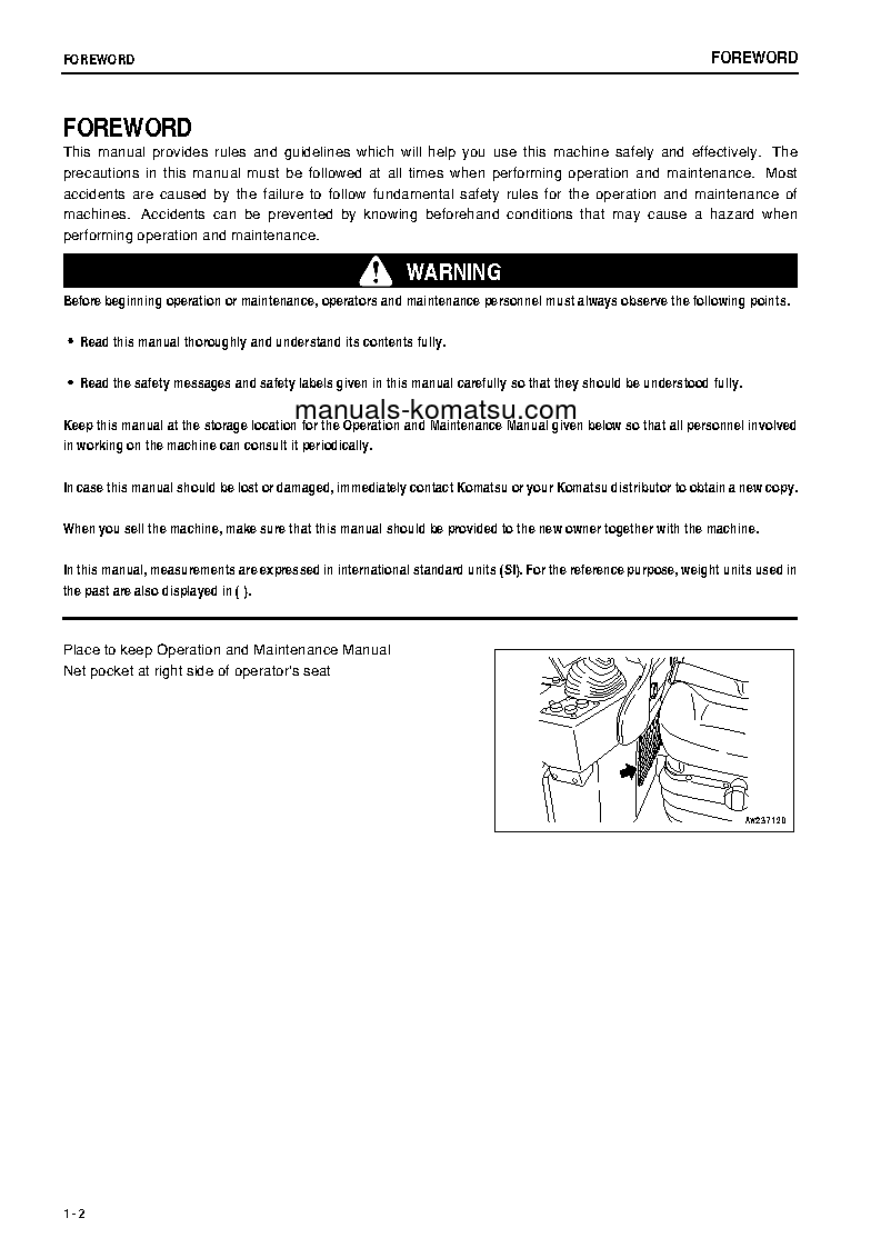Protected: D575A-3(JPN) S/N 10101-UP Operation manual (English)