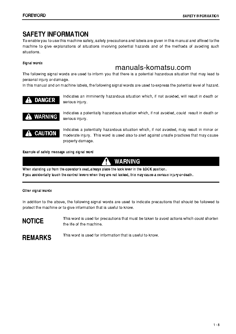 Protected: D375A-5(JPN)-E0 S/N 50065-UP Operation manual (English)