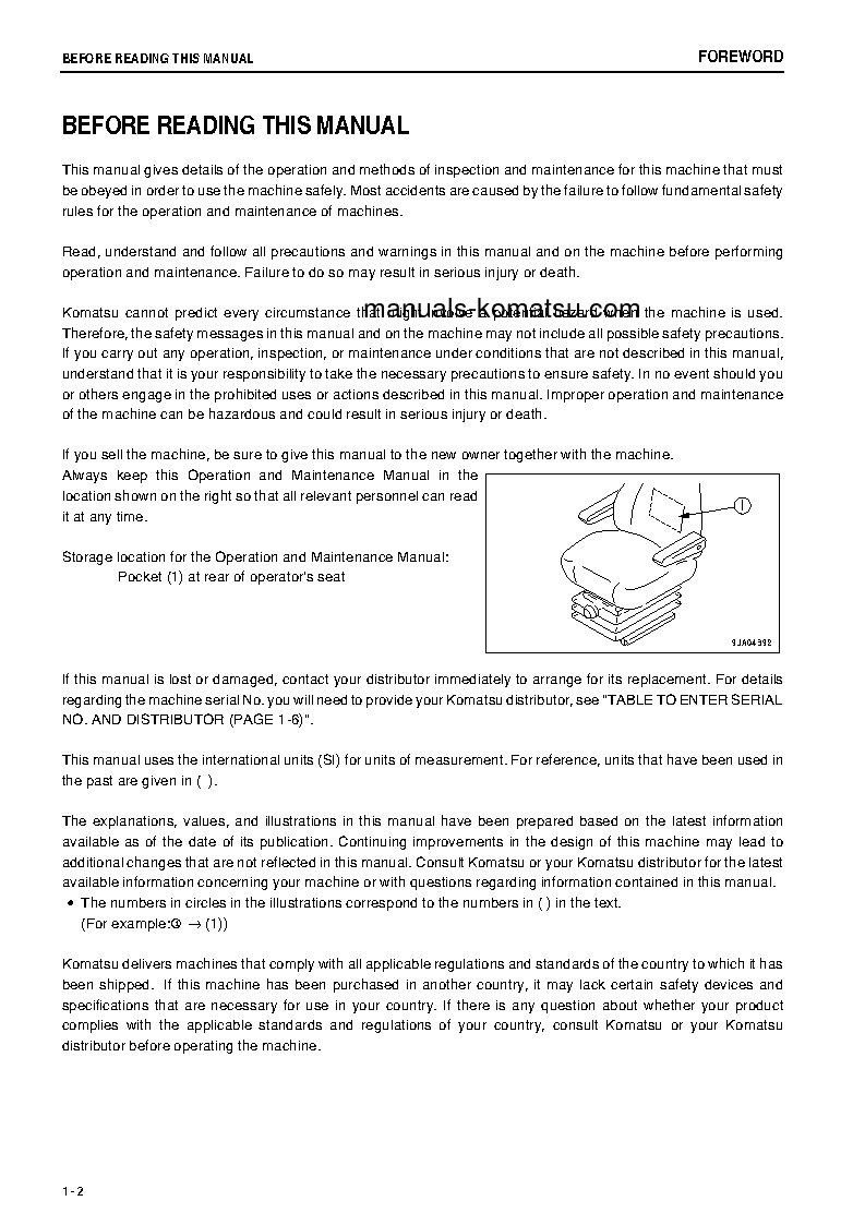 Protected: WA250PZ-6(JPN)-FOR N. AMERICA S/N 75001-75812 Operation manual (English)