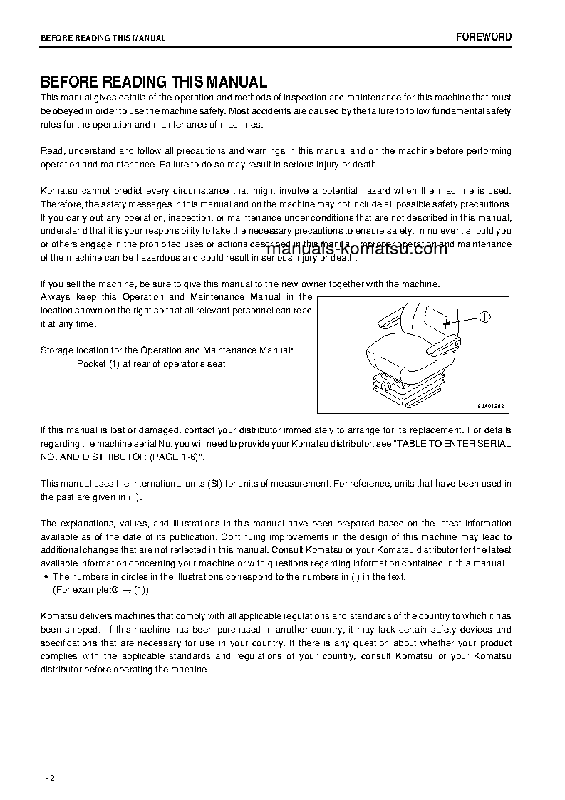 Protected: WA200PZ-6(JPN)-FOR N. AMERICA S/N 70001-71079 Operation manual (English)