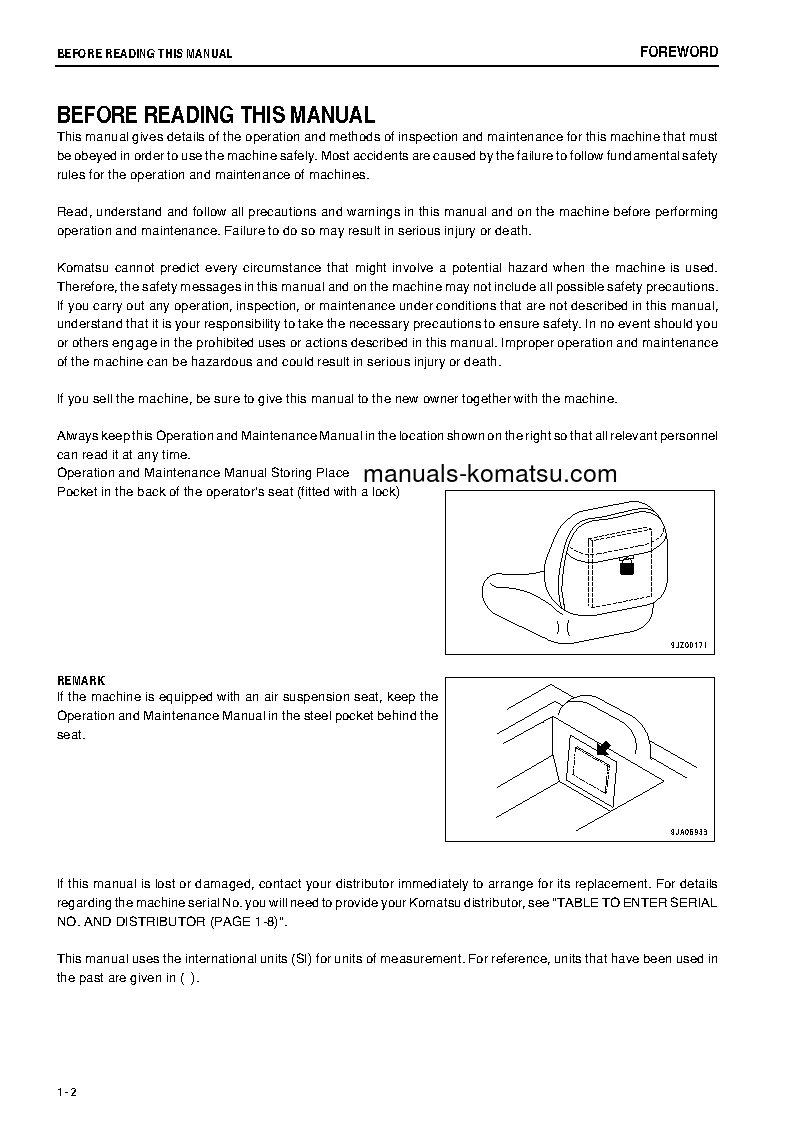 Protected: D21P-8(JPN)-E0 S/N 90001-90218 Operation manual (English)