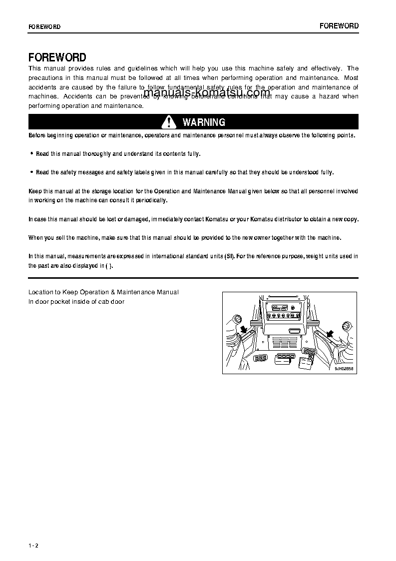 Protected: D375A-5(JPN)-E0, ONE-WAY STEERING LEVER S/N 50065-UP Operation manual (English)