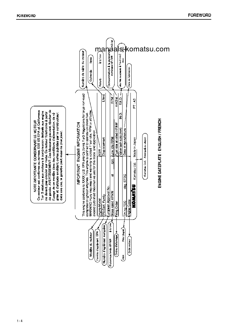 Protected: D375A-5(JPN)-E0, ONE-WAY STEERING LEVER S/N 50065-UP Operation manual (English)