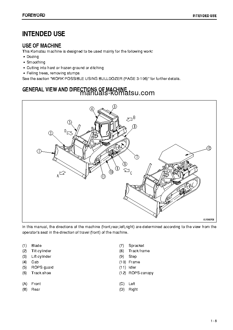 Protected: D65WX-15(JPN)-E0, POWER ANGLE TILT S/N 69105-UP Operation manual (English)