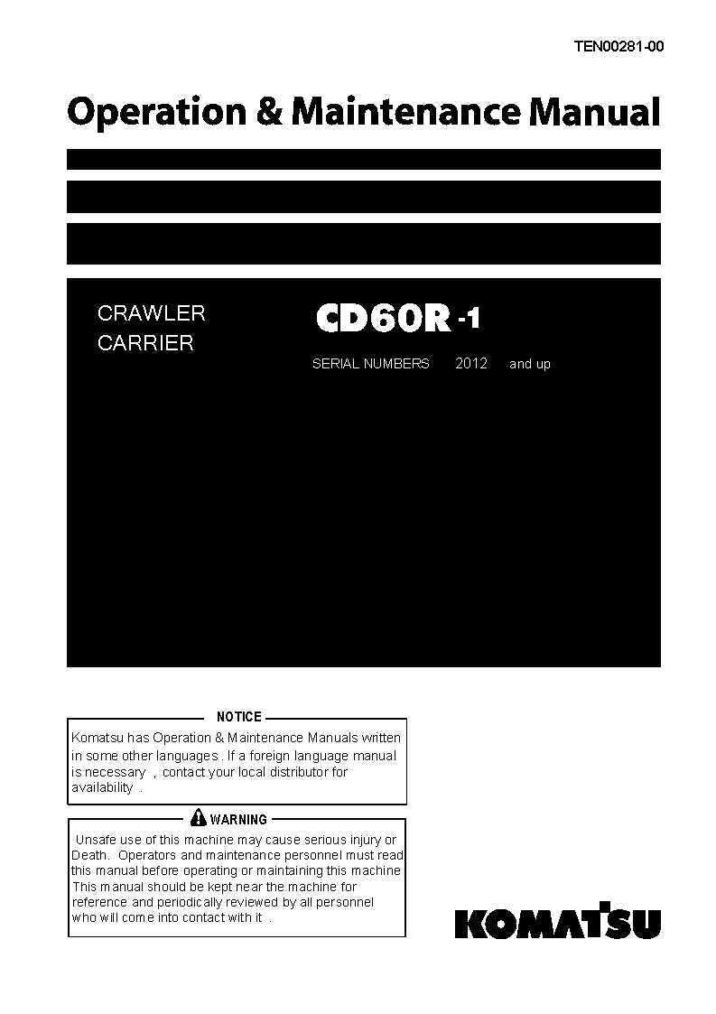 CD60R-1(JPN) S/N 2012-UP Operation manual (English)