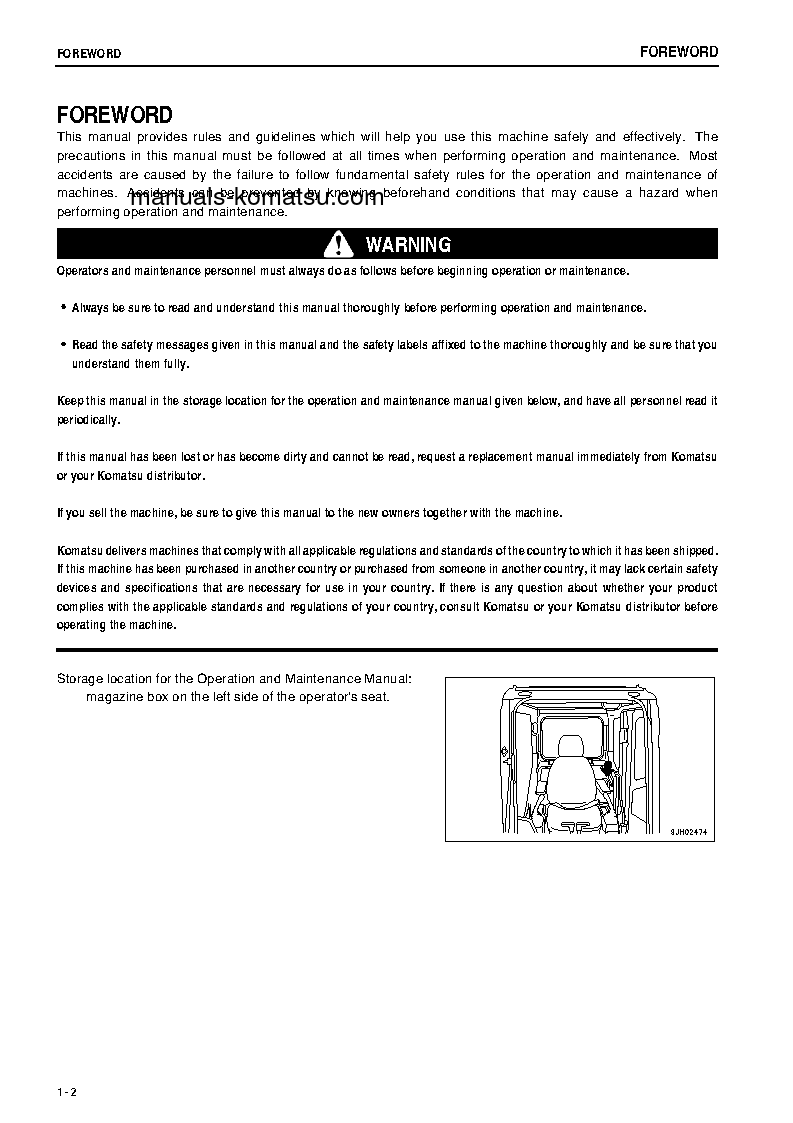 Protected: PC1250LC-7(JPN) S/N 20001-UP Operation manual (English)