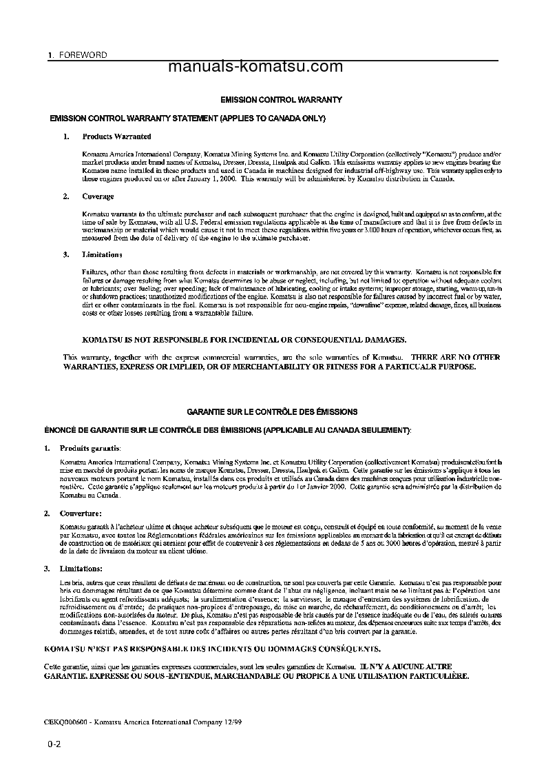 Protected: WA800-3(JPN) S/N 50091-50124 Operation manual (English)