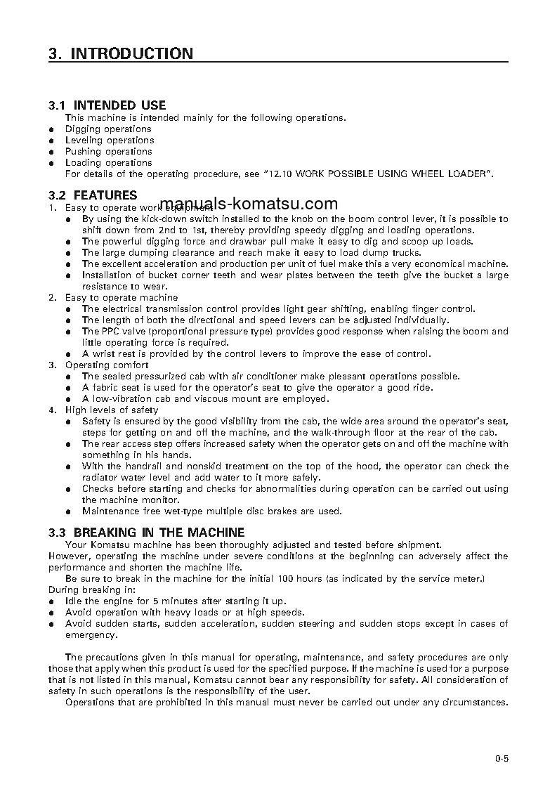 Protected: WA800-3(JPN) S/N 50091-50124 Operation manual (English)