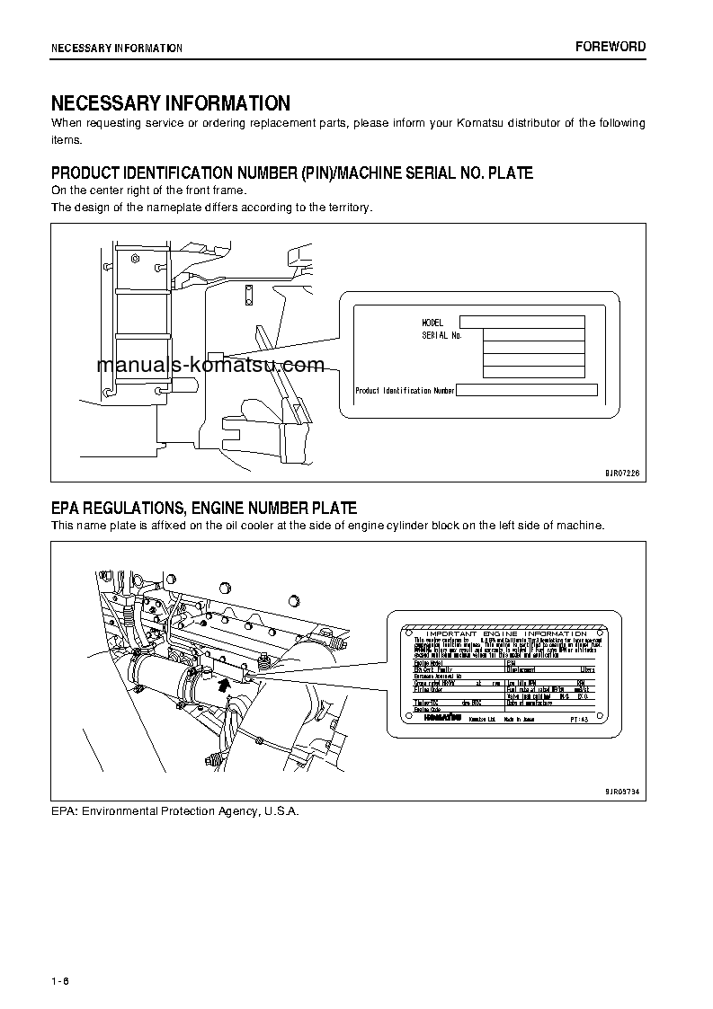 Protected: WD600-6(JPN) S/N 55001-55011 Operation manual (English)