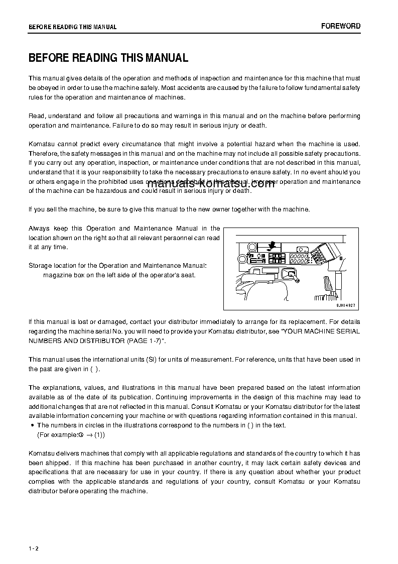 Protected: PC2000-8(JPN) S/N 20186-UP Operation manual (English)