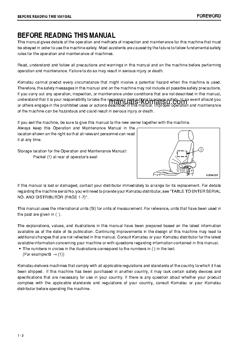 Protected: WA600-6(JPN) S/N 60634-60731 Operation manual (English)