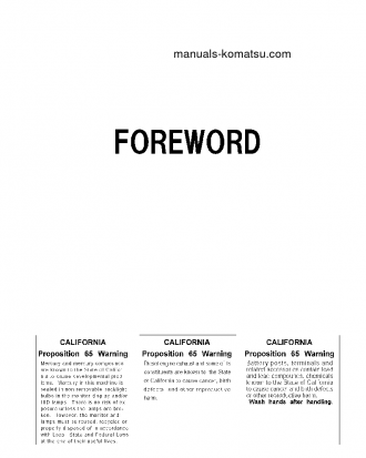 PC800-8(JPN)-E0 S/N 65001-UP Operation manual (English)