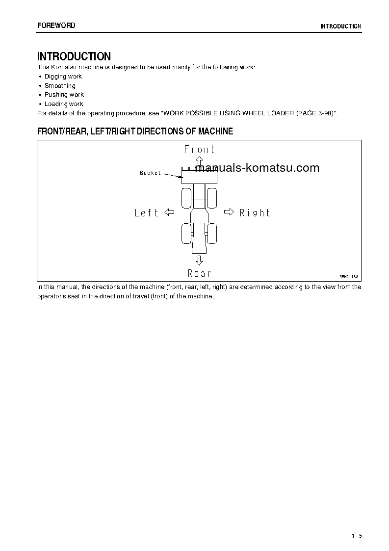 Protected: WA200-5(JPN) S/N 69294-69298 Operation manual (English)