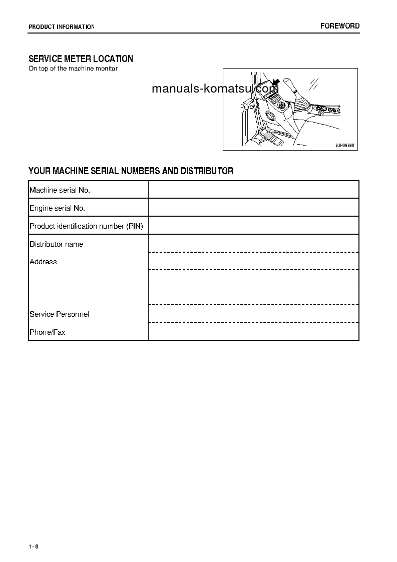 Protected: PC200LC-8(JPN)-WORK EQUIPMENT GREASE 500H S/N 350001-358145 Operation manual (English)