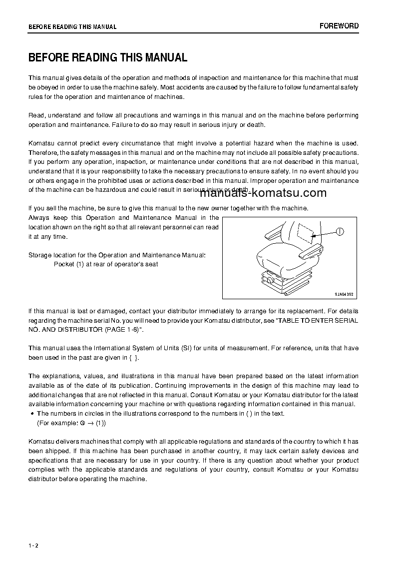 Protected: WA250PZ-6(JPN)-FOR N. AMERICA S/N 75865-UP Operation manual (English)