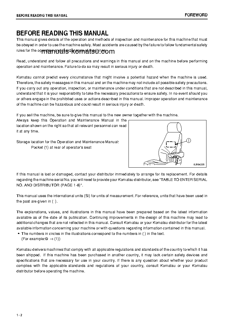 Protected: WA800-3(JPN)-E0 S/N 70040-UP Operation manual (English)