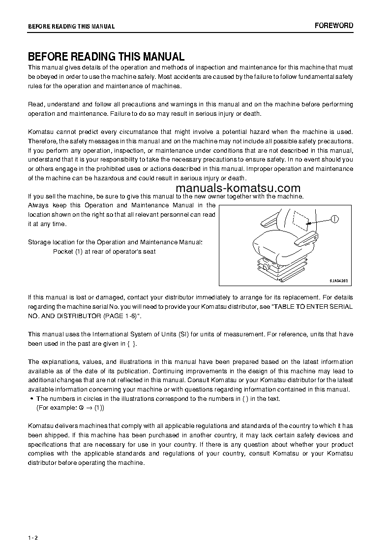 Protected: WA200-6(JPN)-FOR N. AMERICA S/N 71006-UP Operation manual (English)