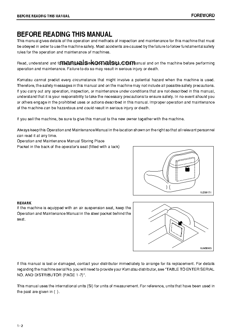 Protected: D21P-8(JPN)-E0 S/N 90219-UP Operation manual (English)