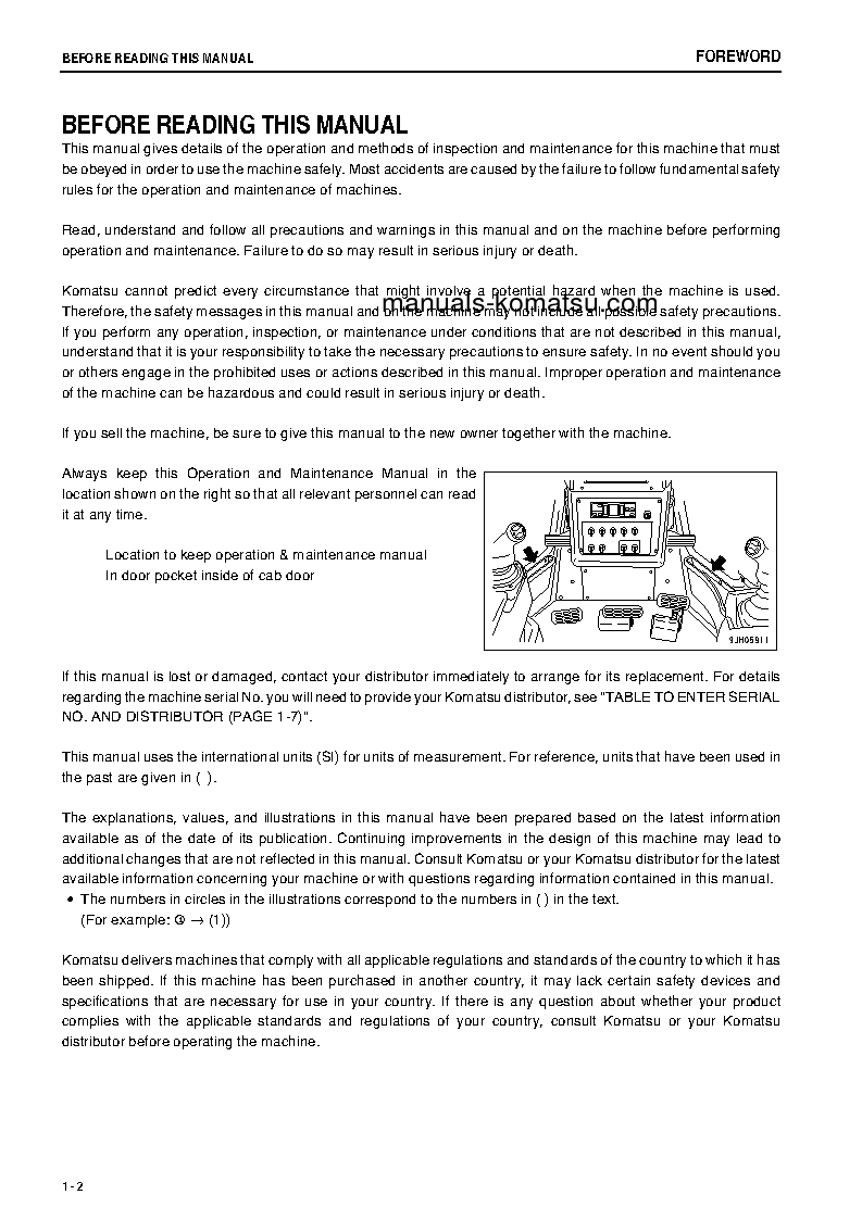 Protected: D475ASD-5(JPN)-E0, SUPER DOZER S/N 30134-UP Operation manual (English)