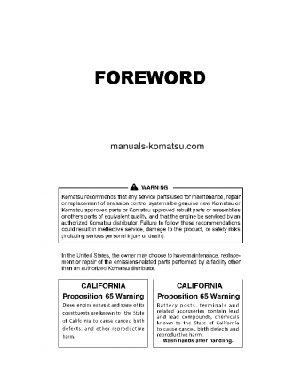 D65PX-17(JPN) S/N 1001-UP Operation manual (English)