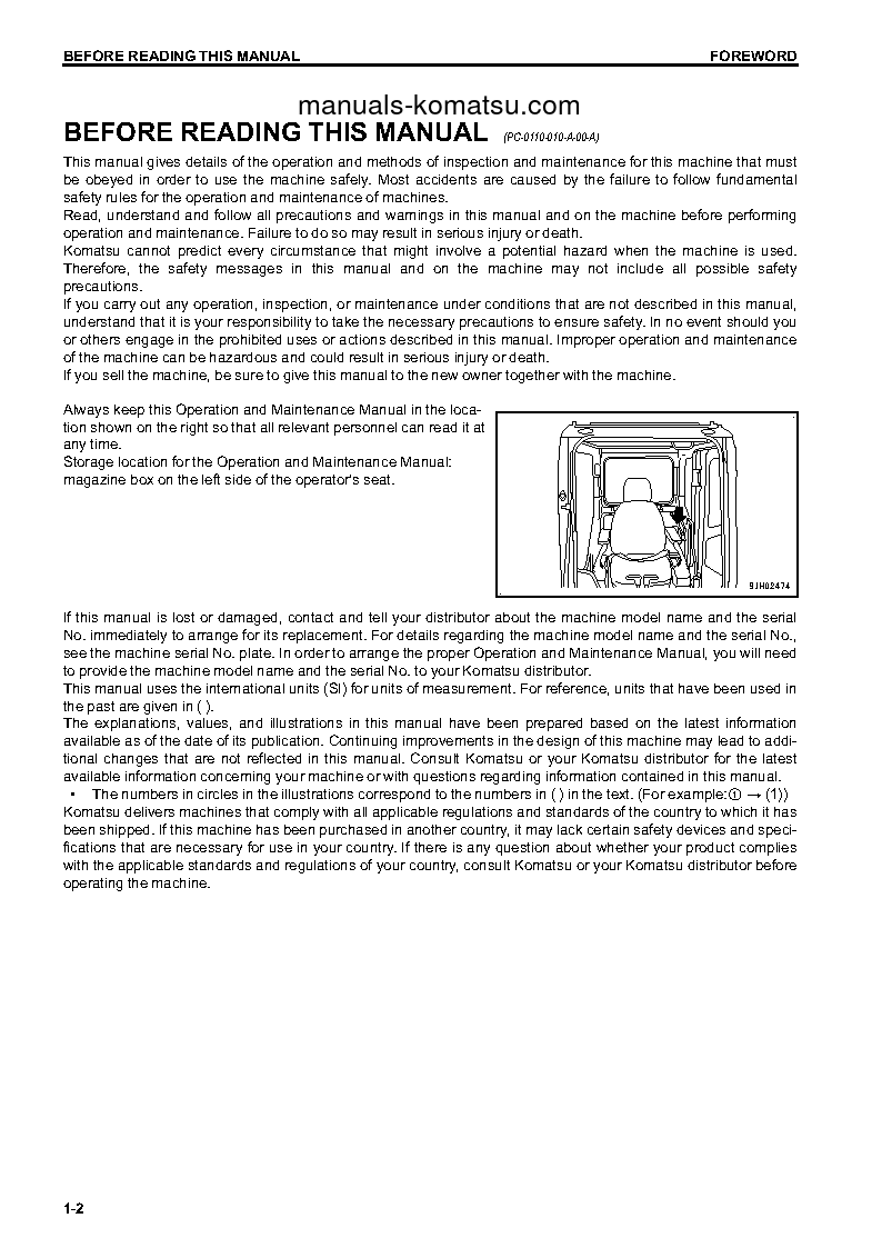 Protected: PC490LC-10(JPN) S/N 80001-UP Operation manual (English)