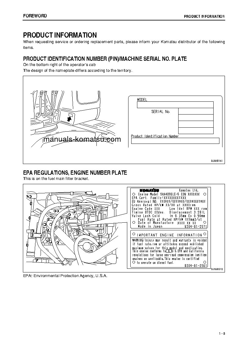 Protected: PC138USLC-8(JPN) S/N 26284-26415 Operation manual (English)