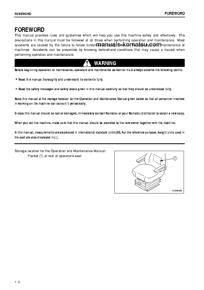 Protected: WA320-5(JPN) S/N 62038-UP Operation manual (English)