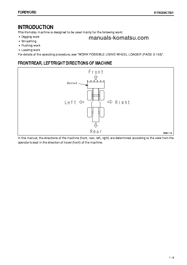 Protected: WA320-5(JPN) S/N 62038-UP Operation manual (English)