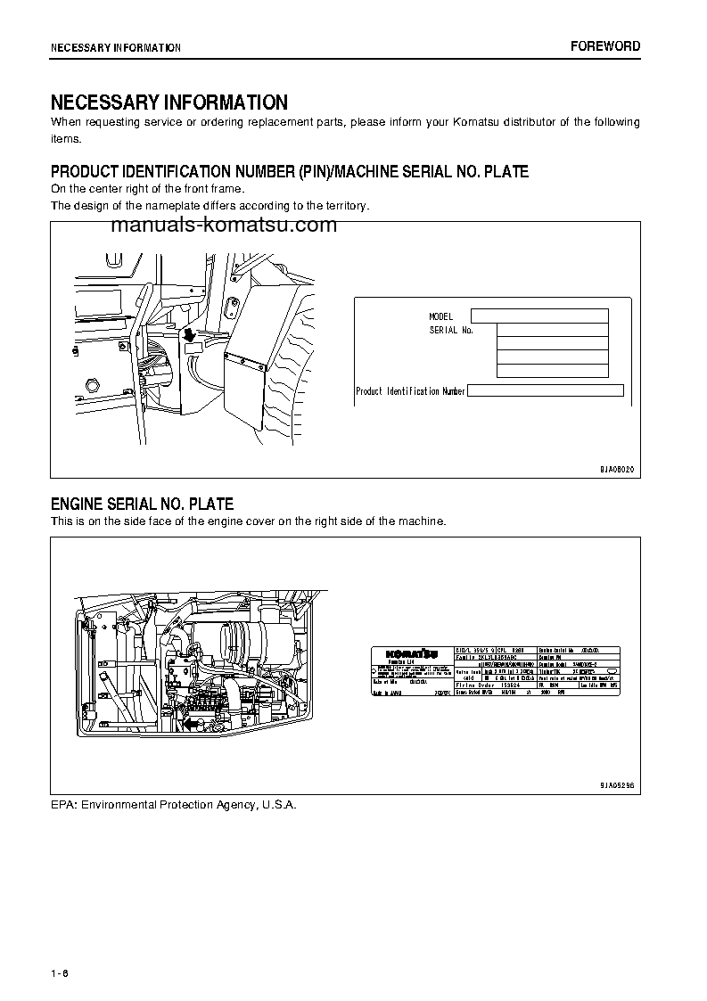 Protected: WA320-5(JPN) S/N 62038-UP Operation manual (English)