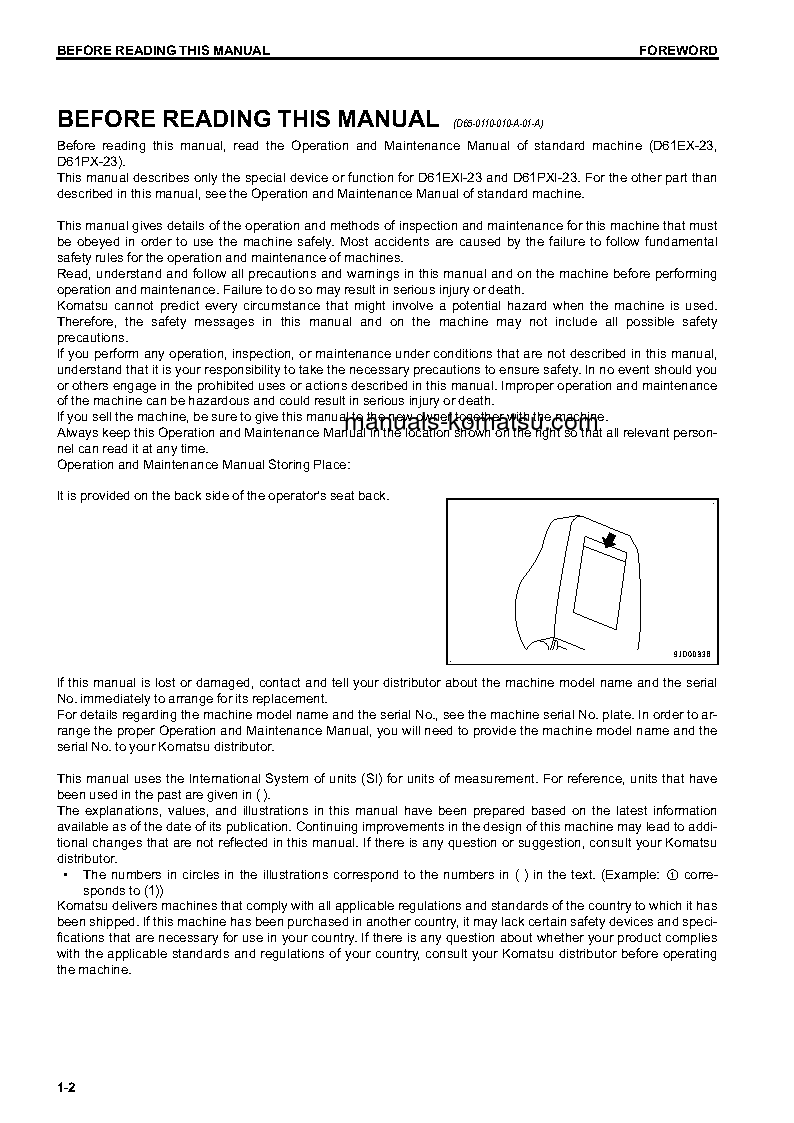 Protected: D61PXI-23(JPN) S/N 30324-UP Operation manual (English)