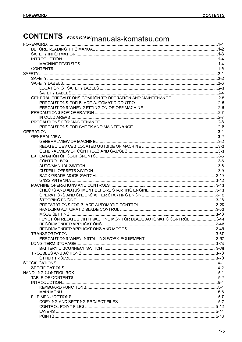 Protected: D61PXI-23(JPN) S/N 30324-UP Operation manual (English)