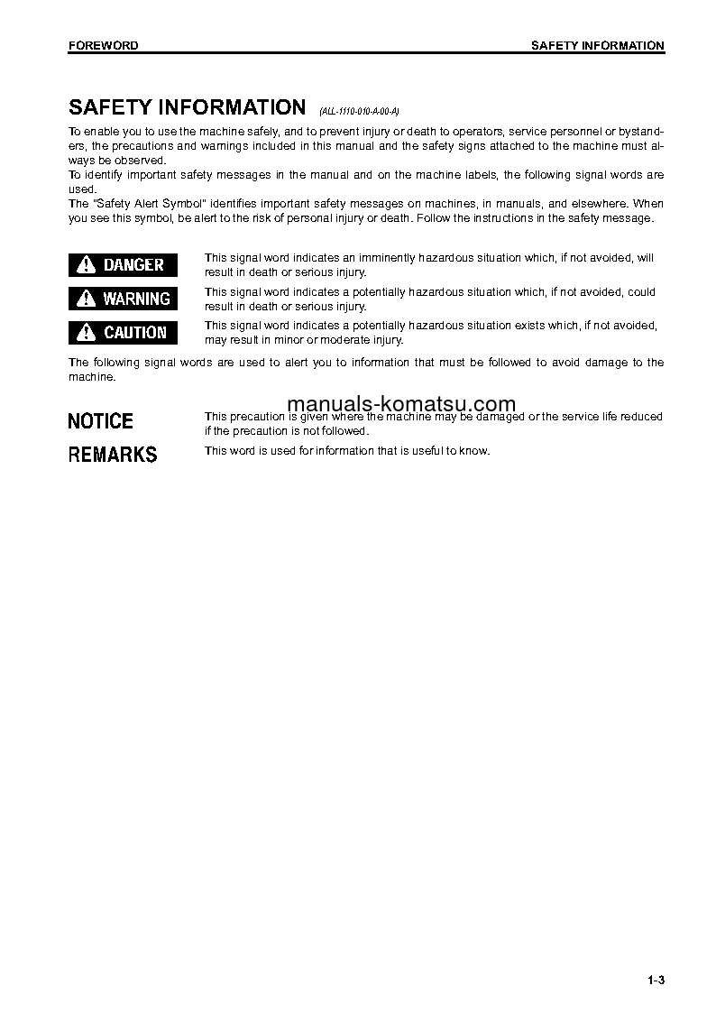 Protected: WA270-7(JPN) S/N 80001-UP Operation manual (English)