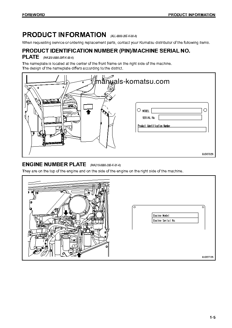 Protected: WA270-7(JPN) S/N 80001-UP Operation manual (English)