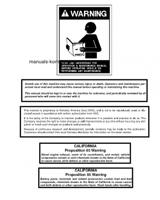 HD1500-7(JPN) S/N 80233-UP Operation manual (English)