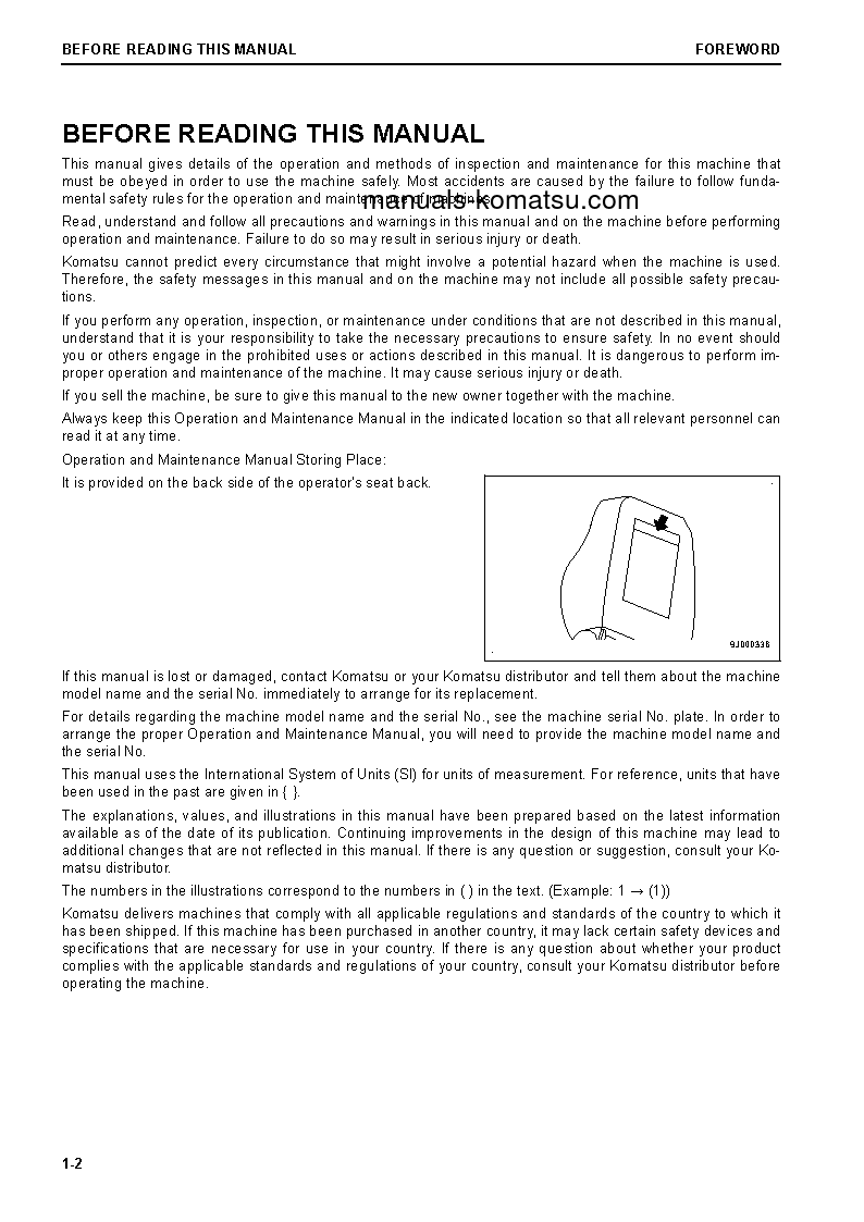 Protected: D155AX-8(JPN) S/N 100070-UP Operation manual (English)