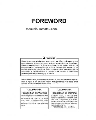 D65PX-18(JPN) S/N 90166-UP Operation manual (English)