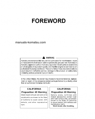 D65PX-18(JPN) S/N 90166-90842 Operation manual (English)