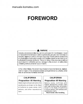 D61EX-24(JPN) S/N 40001-UP Operation manual (English)